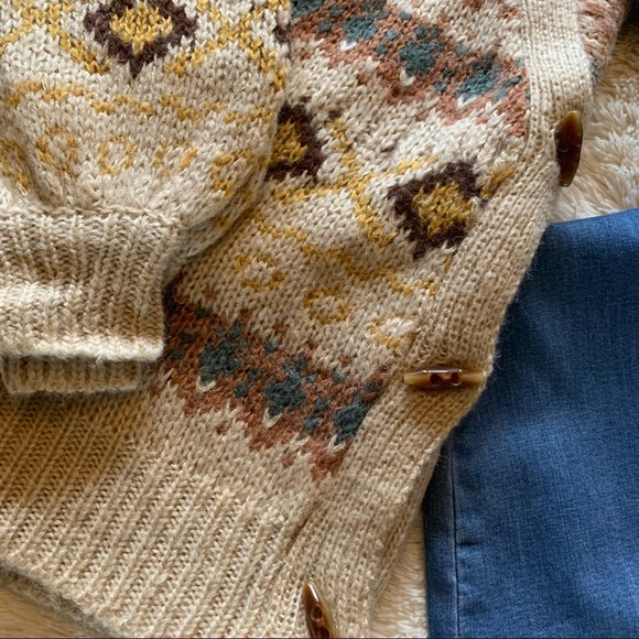 Button Front Cottage Cardigan Sweater - Picture 4 of 8